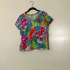 Multicolored floral shirt